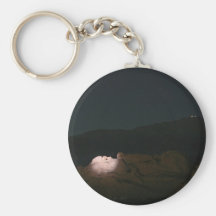Kissing Camels at Night Keychain