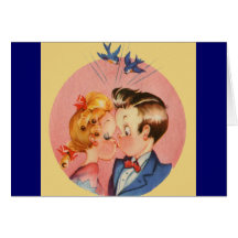 Kissing Couple Greeting Cards