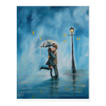 KISSING COUPLE UMBRELLA POSTCARDS