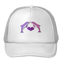 Kissing Dolphins Baseball Hat hats