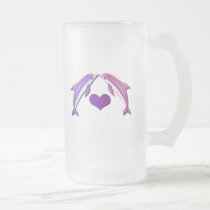 Kissing Dolphins Beer Mug mugs