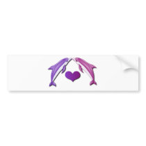 Kissing Dolphins Bumper Sticker bumper stickers