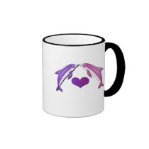 Kissing Dolphins Coffee Mug mugs
