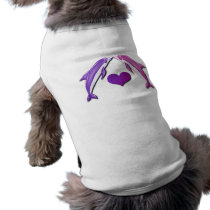 Kissing Dolphins Dog Shirt pet clothing
