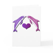 Kissing Dolphins Greeting Card