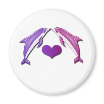 Kissing Dolphins Magnet magnets