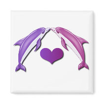 Kissing Dolphins Magnet magnets