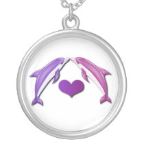 Kissing Dolphins Necklace necklaces