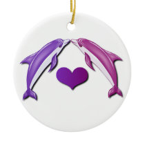 Kissing Dolphins Ornament ornaments