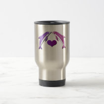 Kissing Dolphins Travel Mug mugs