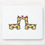 Kissing Giraffes Mouse Pad