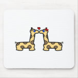 Kissing Giraffes Mouse Pad mousepads
