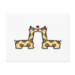 Kissing Giraffes Postcard