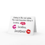 Kissing is like real estate quotation Love Quote Cards