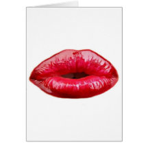 Kissing lips! greeting card