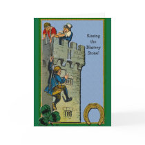 Kissing the Blarney Stone greeting card