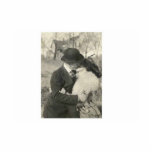 Kissing with fur ornament photo sculptures