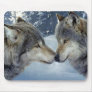 Kissing Wolves Mouse Pad
