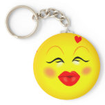 Kissy Girl Smiley keychains