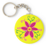 Kissy lips flower keychains