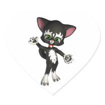 Kit E. Cat Heart Stickers