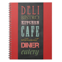 kitchen-chalkboard KITCHEN RESTAURANT DELI CAFE BI Spiral Note Books