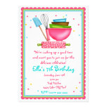 Kitchen Cooking Birthday Invitations