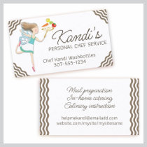 kitchen cooking fairy vegetables business card