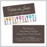 kitchen cooking utensils chef culinary biz cards business cards