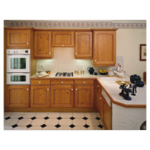 Kitchen interior with breakfast bar and oven custom flyer