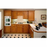 Kitchen interior with breakfast bar and oven photo sculptures