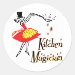Kitchen Magician Retro Cooking Saying Stickers