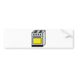 kitchen oven stove icon bumper stickers