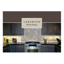 Kitchen Photo Business Card Taupe