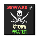 Kitchen Pirates Refrigerator Magnets