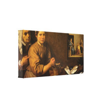 Kitchen Scene With Christ by Diego Velazquez Gallery Wrapped Canvas