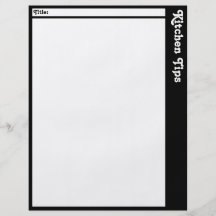 Kitchen Tips Page (Blank) Full Colour Flyer