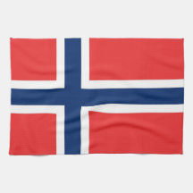 Kitchen towel with Flag of Norway