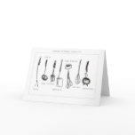 Kitchen utensils cards