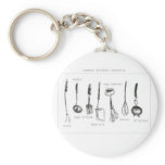 Kitchen utensils keychains