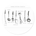 Kitchen utensils stickers