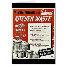 Kitchen Waste Greeting Cards