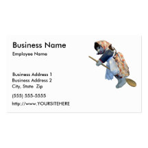 Kitchen Witch Riding Spoon business card template