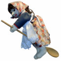 Kitchen Witch Riding Spoon ornament photo sculptures