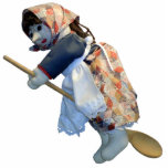 Kitchen Witch Riding Spoon ornament photo sculptures