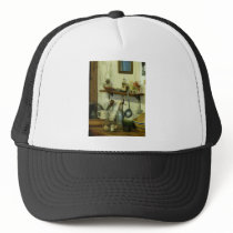Kitchen With Wire Basket of Eggs Hat