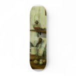 Kitchen With Wire Basket of Eggs Skate Board Decks