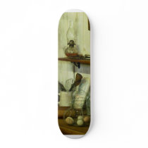 Kitchen With Wire Basket of Eggs Skate Board Decks