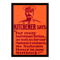 Kitchener Says ~ Vintage British WW1 Poster posters