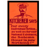 Kitchener Says ~ Vintage British WW1 Poster t-shirts